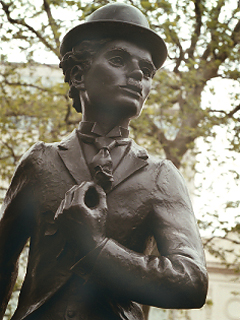 Charlie Chaplin at Leicester Square